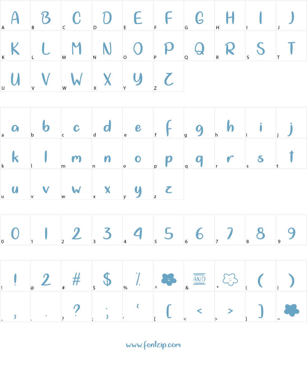 Cloud Calligraphy Font Character
